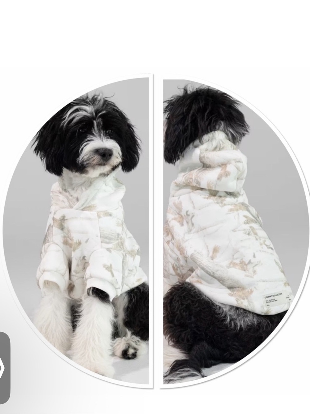 Comfrt Brand White Oak Dog Hoodie Medium